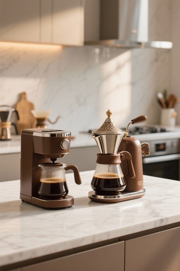 authentic arabic coffee brewing