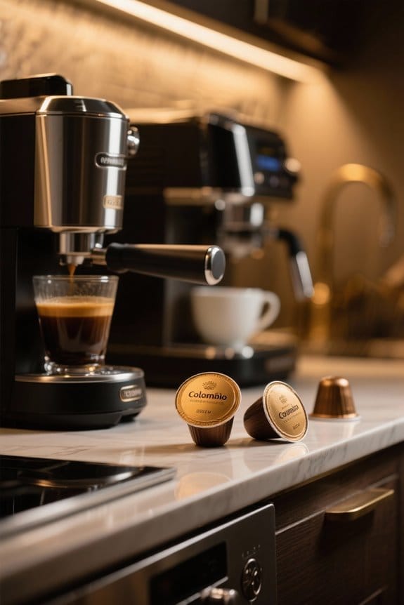 selecting colombian coffee pods