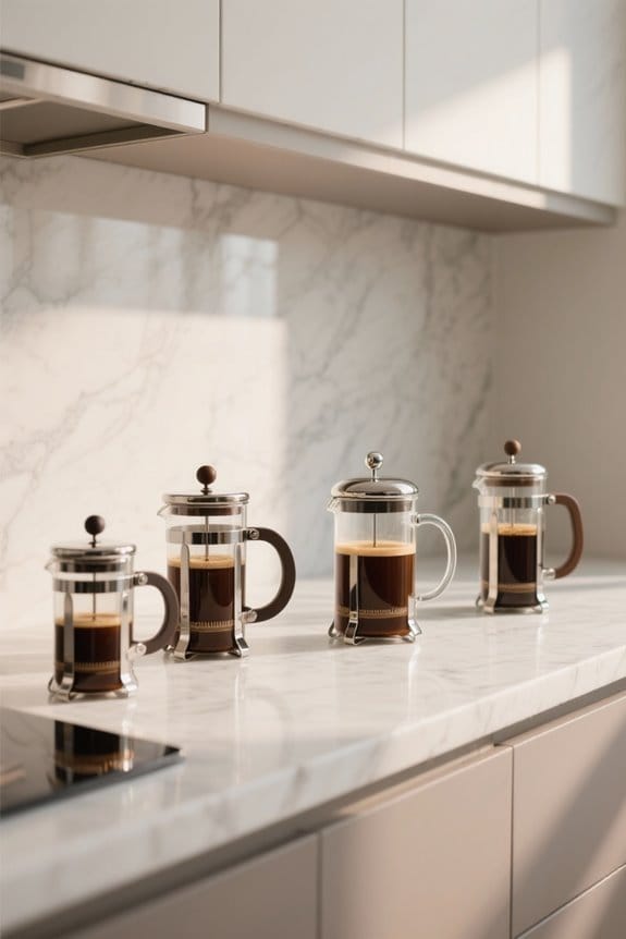top glass french presses